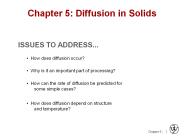 Chapter 5: Diffusion in Solids