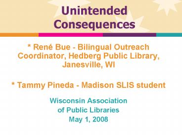 Ren Bue Bilingual Outreach Coordinator, Hedberg Public Library, Janesville, WI