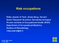 Risk occupations PowerPoint PPT Presentation