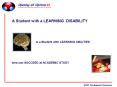 A Student with a LEARNING DISABILITY PowerPoint PPT Presentation