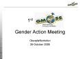 1st GMOSS Gender Action Meeting PowerPoint PPT Presentation