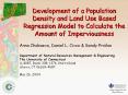 Development of a Population Density and Land Use Based Regression Model to Calculate the Amount of Imperviousness PowerPoint PPT Presentation