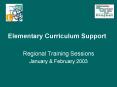 Elementary Curriculum Support PowerPoint PPT Presentation