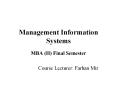 Management Information Systems PowerPoint PPT Presentation