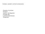 Cytokines essential to cellcell communication