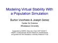 Modeling Virtual Stability With a Population Simulation PowerPoint PPT Presentation