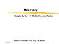 Recovery PowerPoint PPT Presentation