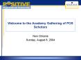 Welcome to the Academy Gathering of POS Scholars PowerPoint PPT Presentation