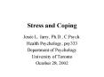 Stress and Coping PowerPoint PPT Presentation