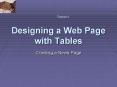 Designing a Web Page with Tables PowerPoint PPT Presentation