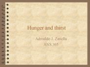 Hunger and thirst