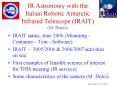 IR Astronomy with the Italian Robotic Antarctic Infrared Telescope (IRAIT) (M. Busso) PowerPoint PPT Presentation