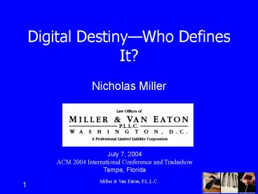 Digital DestinyWho Defines It