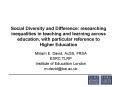 Social Diversity and Difference: researching inequalities in teaching and learning across education, PowerPoint PPT Presentation