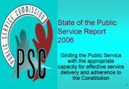State of the Public Service Report 2006