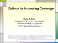 Options for Increasing Coverage PowerPoint PPT Presentation
