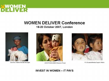 WOMEN DELIVER Conference