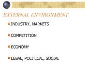 EXTERNAL ENVIRONMENT