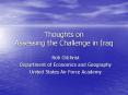 Thoughts on Assessing the Challenge in Iraq PowerPoint PPT Presentation