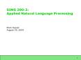 SIMS 290-2: Applied Natural Language Processing PowerPoint PPT Presentation