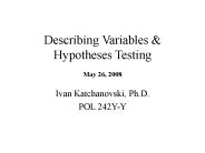 Describing Variables