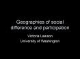 Geographies of social difference and participation PowerPoint PPT Presentation