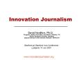 Innovation Journalism PowerPoint PPT Presentation