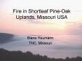 Fire in Shortleaf PineOak Uplands, Missouri USA PowerPoint PPT Presentation