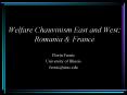 Welfare Chauvinism East and West: Romania PowerPoint PPT Presentation