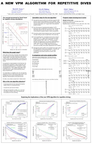 A NEW VPM ALGORITHM FOR REPETITIVE DIVES