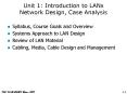 Unit 1: Introduction to LANs Network Design, Case Analysis PowerPoint PPT Presentation