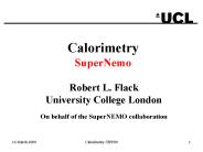 Calorimetry SuperNemo