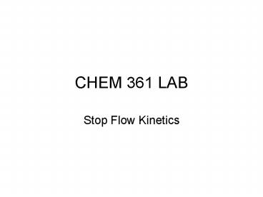 CHEM 361 LAB