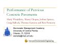 Performance of Pervious Concrete Pavements Marty Wanielista, Manoj Chopra, Joshua Spence, Craig Ball PowerPoint PPT Presentation