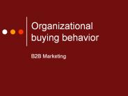 Organizational buying behavior
