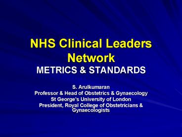 NHS Clinical Leaders Network