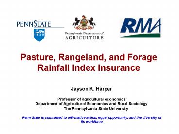 Pasture, Rangeland, and Forage