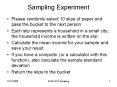 Sampling Experiment PowerPoint PPT Presentation