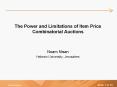 The Power and Limitations of Item Price Combinatorial Auctions