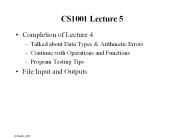 CS1001 Lecture 5