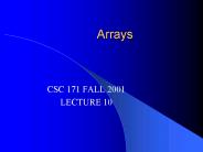 Arrays