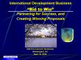 International Development Business Bid to Win Partnering for Success, and Creating Winning Proposals PowerPoint PPT Presentation