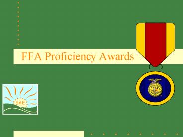 FFA Proficiency Awards