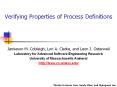 Verifying Properties of Process Definitions PowerPoint PPT Presentation