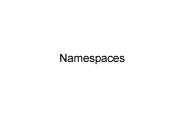 Namespaces