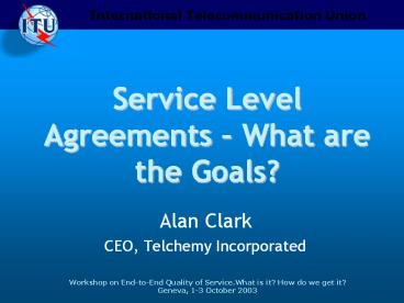 Service Level Agreements 