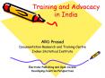 Training and Advocacy in India PowerPoint PPT Presentation