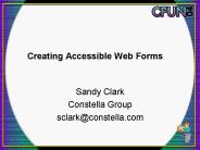 Creating Accessible Web Forms