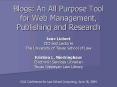 Blogs: An All Purpose Tool for Web Management, Publishing and Research PowerPoint PPT Presentation