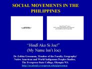 SOCIAL MOVEMENTS IN THE PHILIPPINES